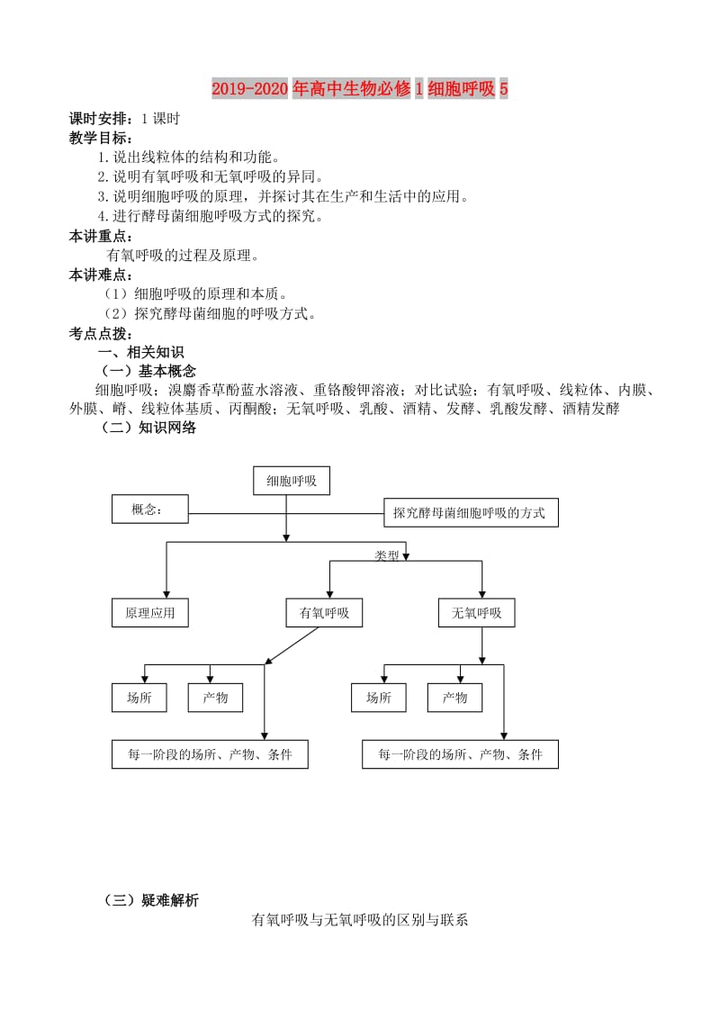 2019-2020年高中生物必修1细胞呼吸5.doc_第1页