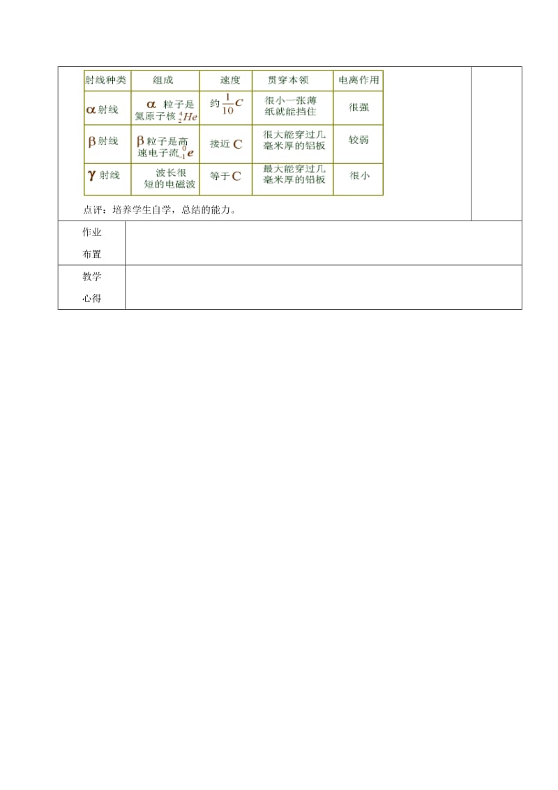 2019-2020年高中物理 19.1 原子核的组成（第1课时）教学案 新人教版选修3-5.doc_第3页