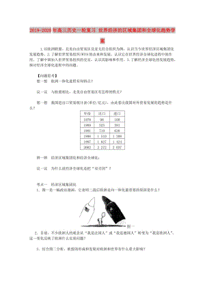 2019-2020年高三歷史一輪復(fù)習(xí) 世界經(jīng)濟(jì)的區(qū)域集團(tuán)和全球化趨勢(shì)學(xué)案.doc