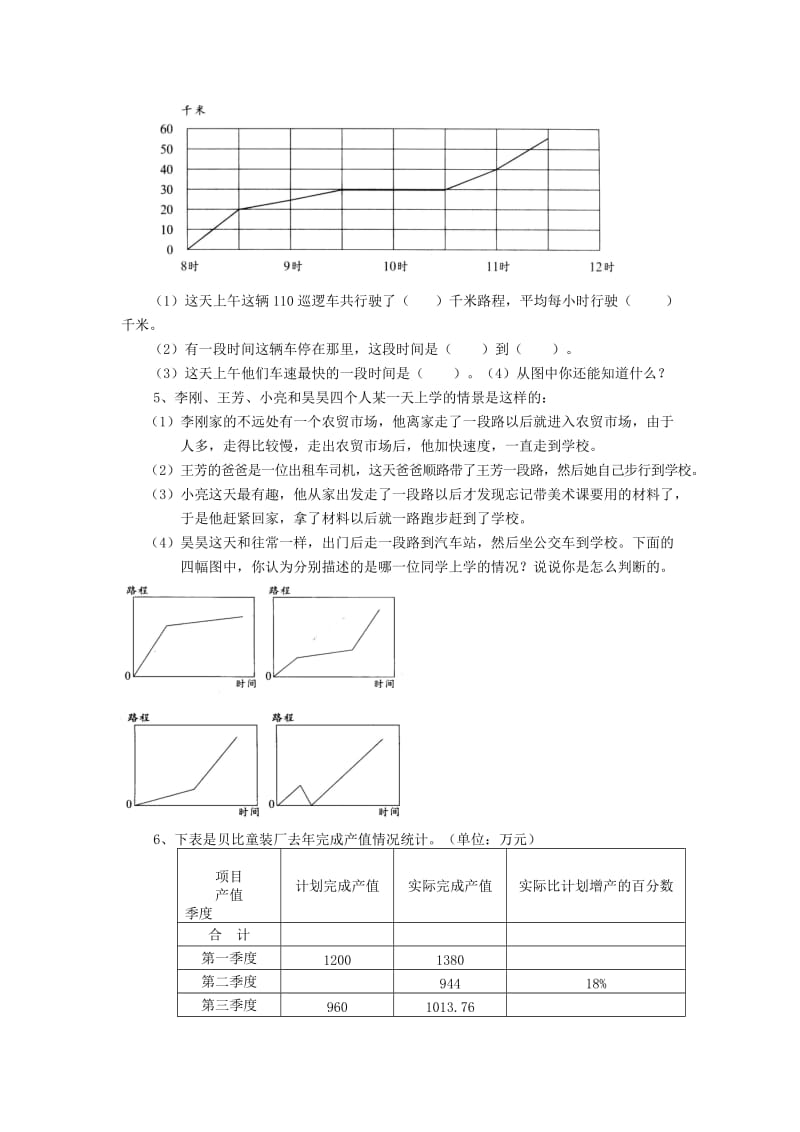 2019-2020年六年级数学 课后辅导练习题集锦(统计图表部分辅导题集).doc_第2页