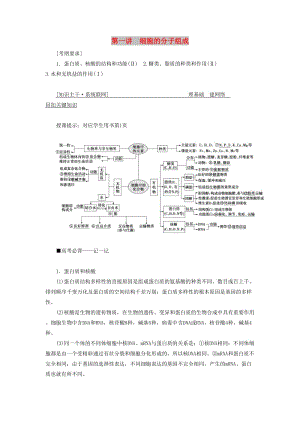 2019高考生物二輪復(fù)習(xí) 專題一 細(xì)胞的分子組成、結(jié)構(gòu)及生命歷程 第一講 細(xì)胞的分子組成學(xué)案.docx