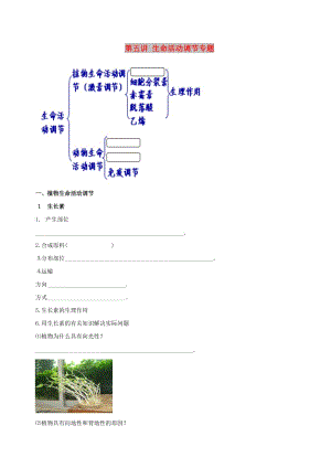 北京市高考生物一輪復(fù)習(xí) 例題講解 專題突破 第五講 生命活動調(diào)節(jié)專題學(xué)案.doc