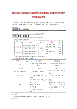 2019-2020年高三化學(xué)一輪總復(fù)習(xí) 第二章 第2講 離子反應(yīng)　離子方程式 新人教版.doc