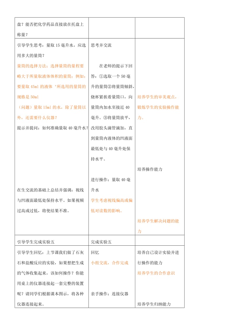 九年级化学全册 第一单元 化学改变了世界 1.3 走进化学实验室（第4课时）教案 鲁教版.doc_第3页