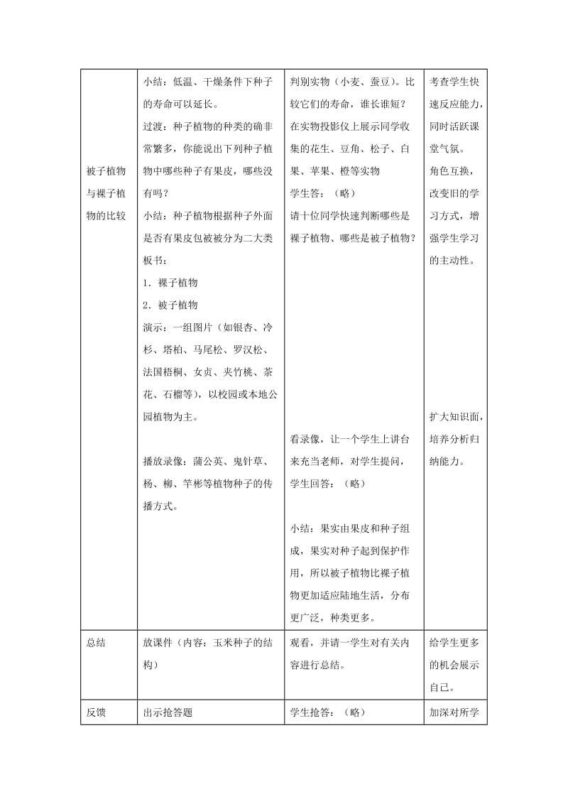 七年级生物上册 3.1.2《种子植物》（第2课时）教案 （新版）新人教版.doc_第3页