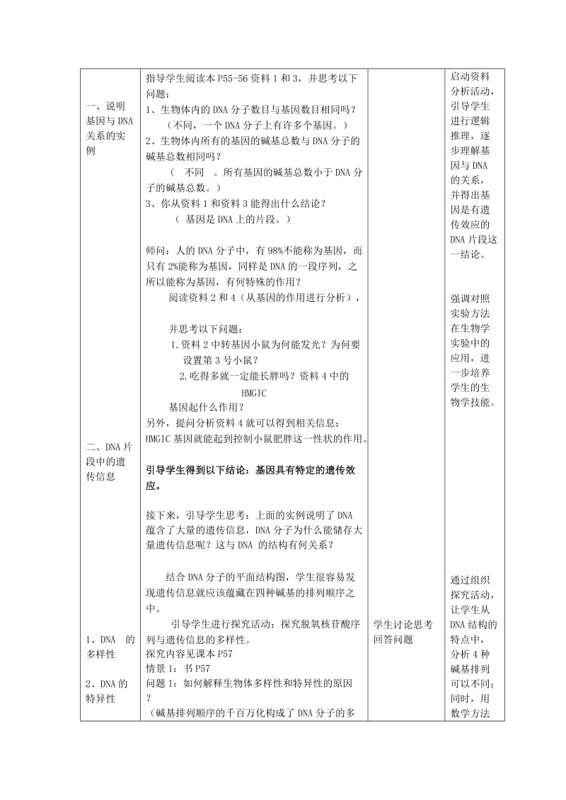 2019-2020年高中生物 3.4 基因是有遗传效应的DNA片段教案 新人教版必修2.doc_第2页