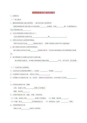 八年級道德與法治下冊 第三單元 人民當(dāng)家做主 第六課 我國國家機(jī)構(gòu) 第2框《我國國家機(jī)關(guān)》學(xué)案 新人教版.doc