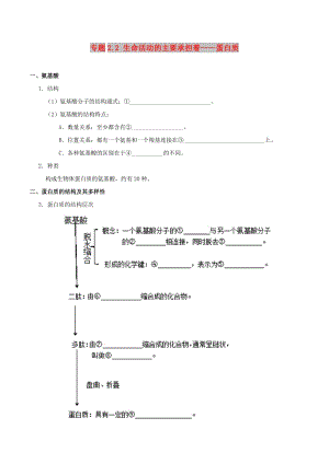 2018-2019學年高中生物 專題2.2 生命活動的主要承擔著——蛋白質(zhì)試題 新人教版必修1.doc