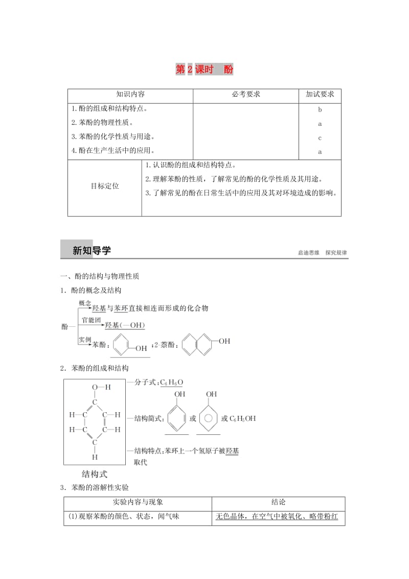 浙江专用版2018-2019版高中化学专题4烃的衍生物第二单元醇酚第2课时学案苏教版选修5 .doc_第1页