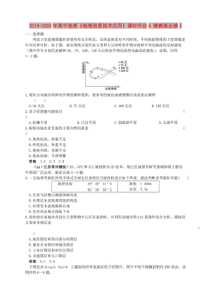 2019-2020年高中地理《地理信息技術應用》課時作業(yè)4 湘教版必修3.doc