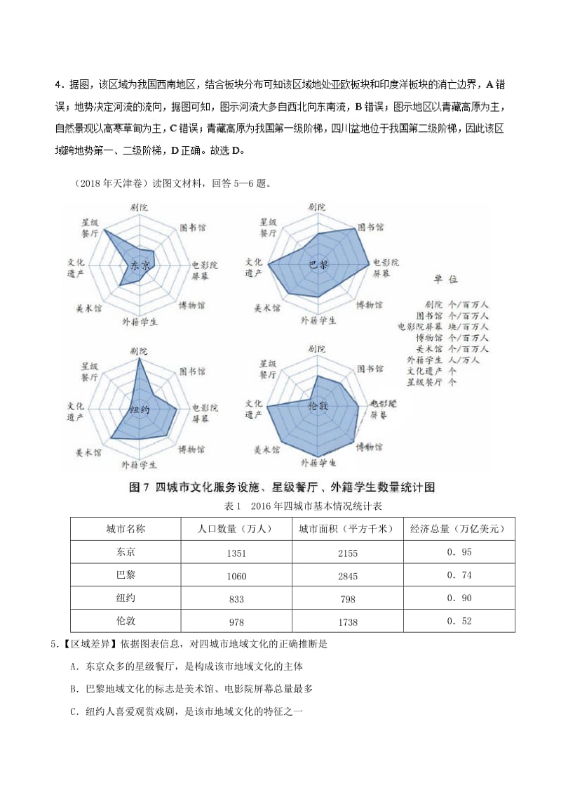 2019年高考地理 专题14 地理环境与区域发展、地理信息技术精准对点练习.doc_第3页