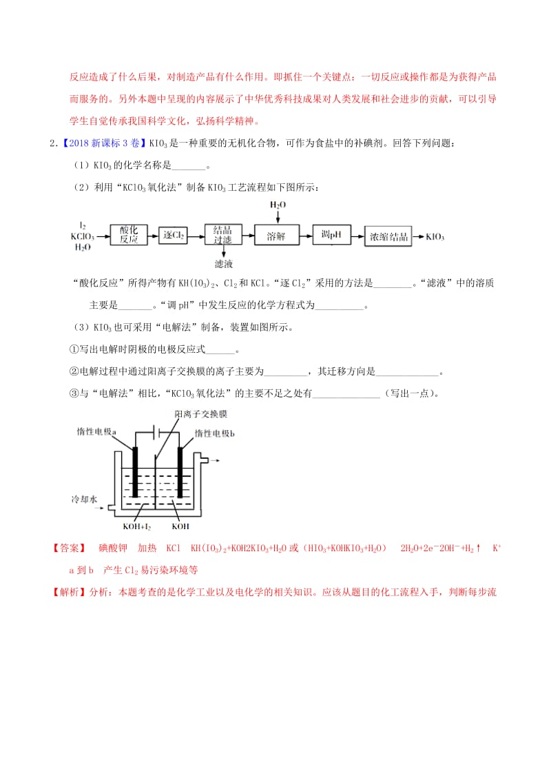 2019年高考化学二轮复习 专题13 化学流程、无机物的推断及综合应用（练）（含解析）.doc_第2页