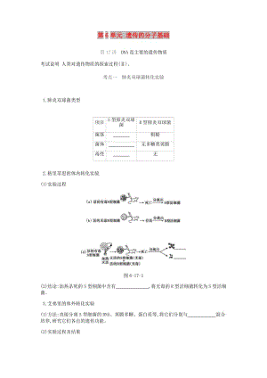 2019屆高考生物一輪復習 第6單元 遺傳的分子基礎聽課學案.doc