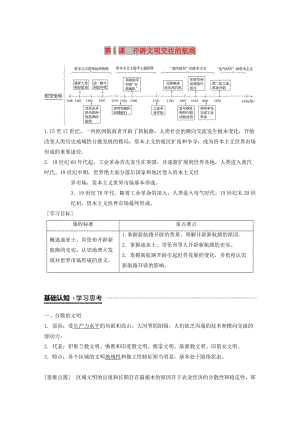 2018-2019學(xué)年高中歷史 專題五 走向世界的資本主義市場(chǎng) 第1課 開(kāi)辟文明交往的航線學(xué)案 人民版必修2.doc