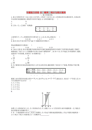 2019高考數(shù)學(xué)大二輪復(fù)習(xí) 專題七 概率與統(tǒng)計(jì) 專題能力訓(xùn)練20 概率、統(tǒng)計(jì)與統(tǒng)計(jì)案例 理.doc