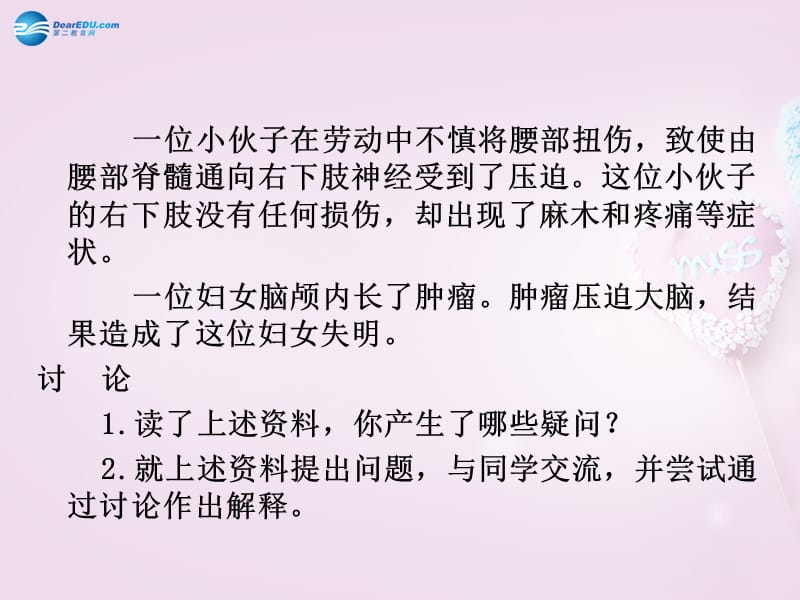 人教初中生物七下《第4单元 第6章 第2节 神经系统的组成》PPT课件 (2)_第3页