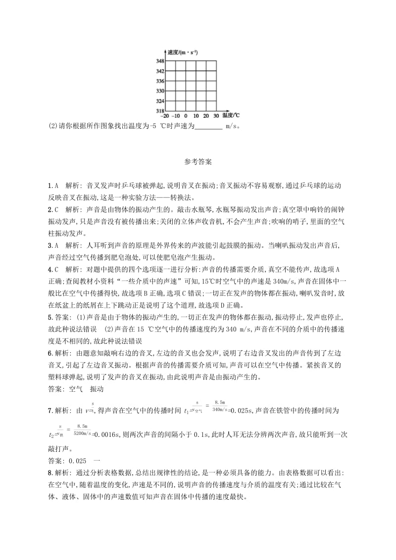 八年级物理上册 2.1 声音的产生和传播课后习题 （新版）新人教版.doc_第3页