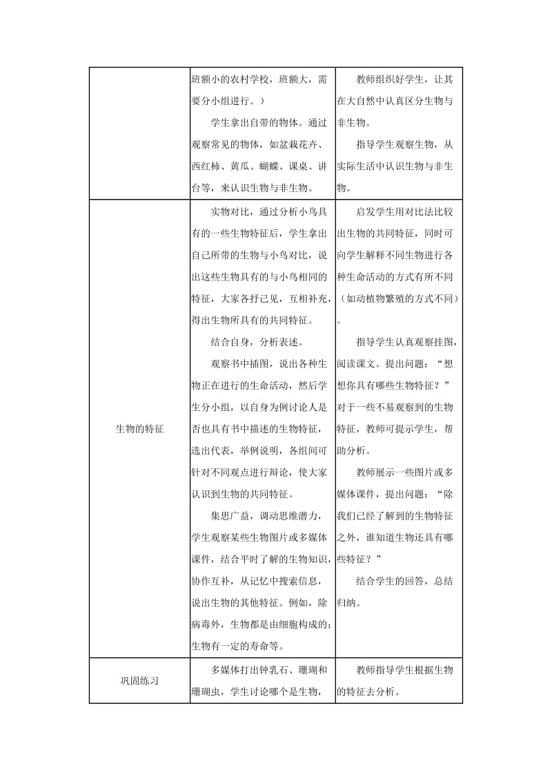 七年级生物上册 1.1.1 生物的特征教案2 （新版）新人教版.doc_第2页