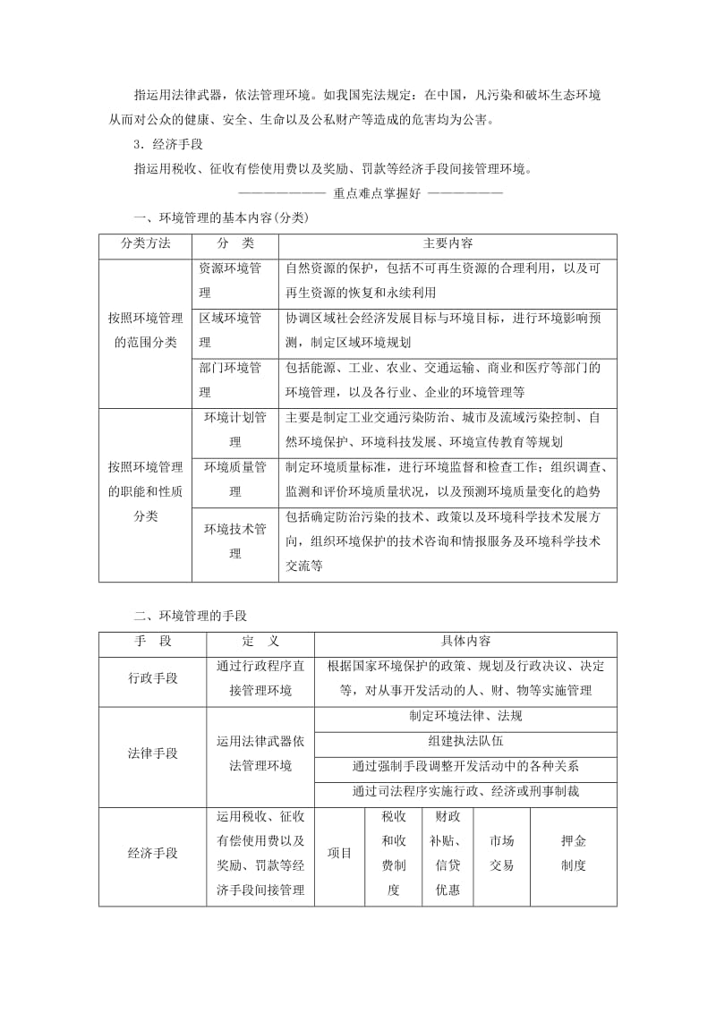 2019-2020年高中地理第四单元环境管理与全球行动第一节环境管理教学案鲁教版选修6.doc_第2页