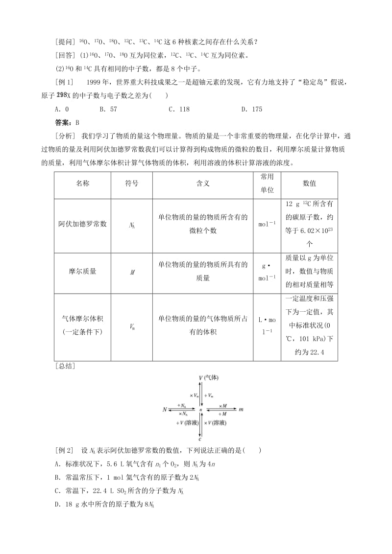 2019-2020年高中化学 专题一 化学家眼中的物质世界专题小结教案 苏教版必修1 (I).doc_第2页