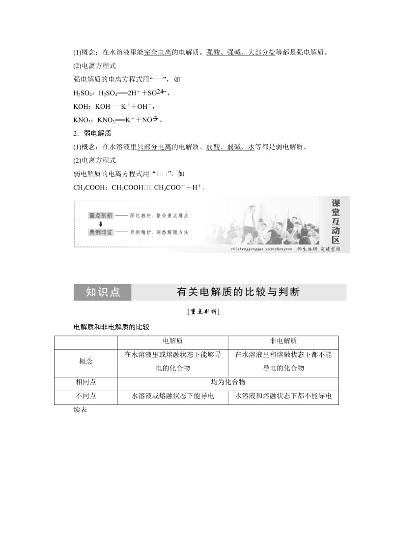 2019-2020年高一化学鲁科版必修1教学案：第2章 第2节1课时 电解质及其电离 Word版含解析.doc_第2页