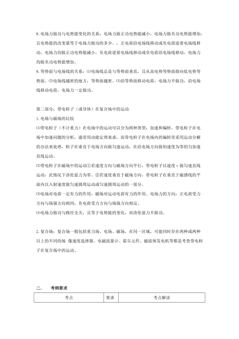 2019-2020年高考物理二轮冲刺 专题五 电场和磁场复习教案.doc_第2页