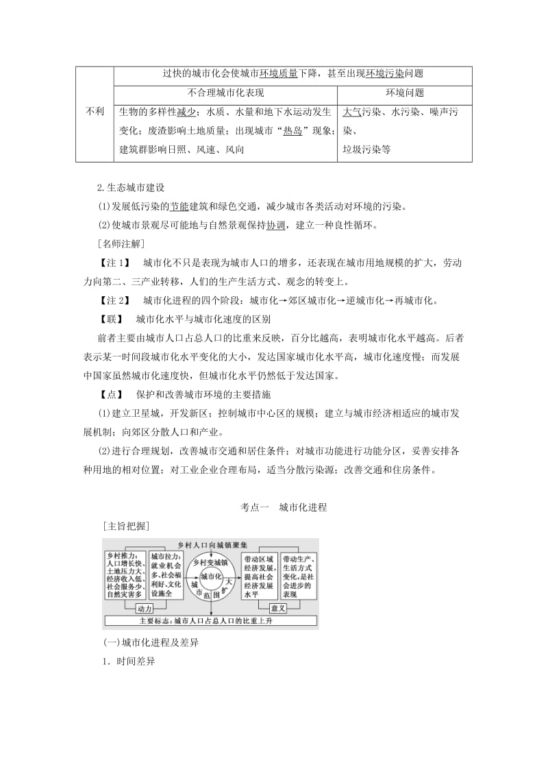 2020版高考地理一轮复习 第二模块 人文地理 第二章 城市与城市化 第二讲 城市化学案（含解析）新人教版.doc_第2页