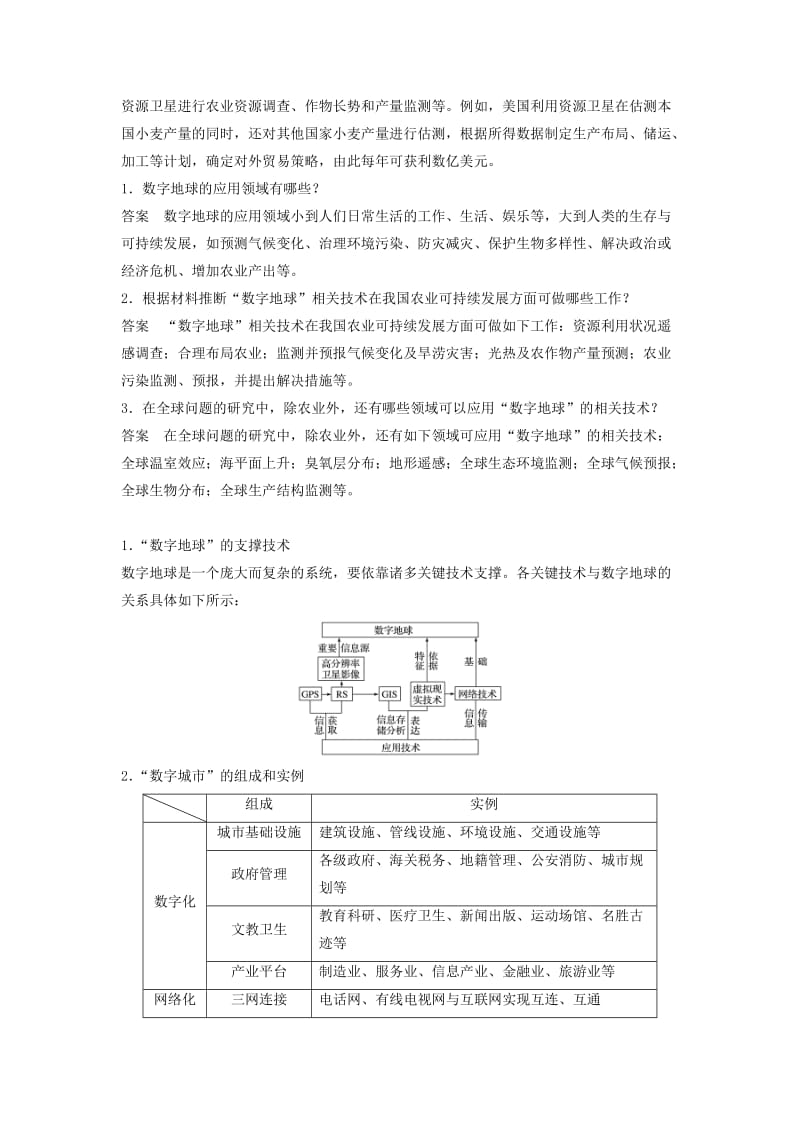 2018-2019版高中地理 第三单元 区域资源、环境与可持续发展 单元活动 走进“数字地球”学案 鲁教版必修3.doc_第3页