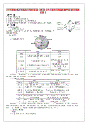 2019-2020年高考地理一輪復(fù)習(xí) 第1章 第1節(jié)《地球與地圖》教學(xué)案 新人教版必修1.doc