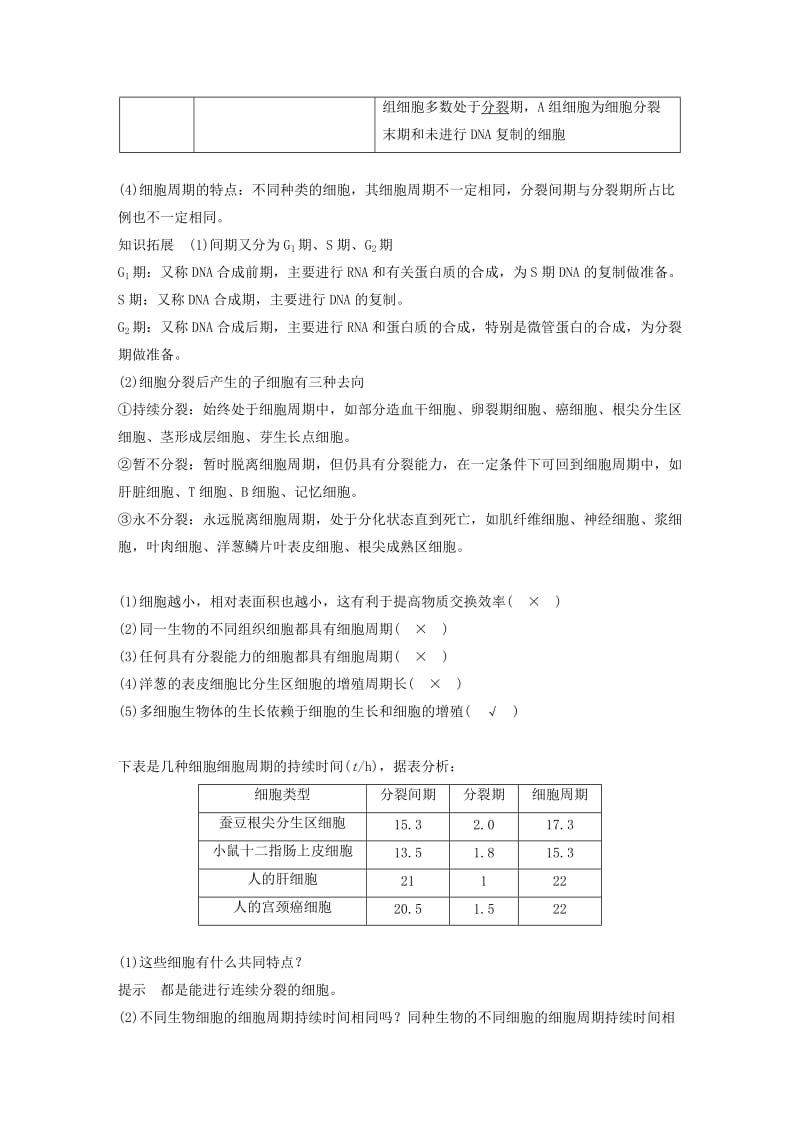 2020版高考生物新导学大一轮复习 第四单元 细胞的生命历程 第11讲 细胞的增殖讲义（含解析）北师大版.docx_第2页