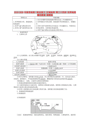 2019-2020年高考地理一輪總復(fù)習(xí) 區(qū)域地理 第三十四講 世界地理概況教案 湘教版.doc