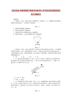 2019-2020年高考物理一輪復(fù)習(xí)方案 第6講 共點(diǎn)力的平衡及其應(yīng)用（含解析）.doc