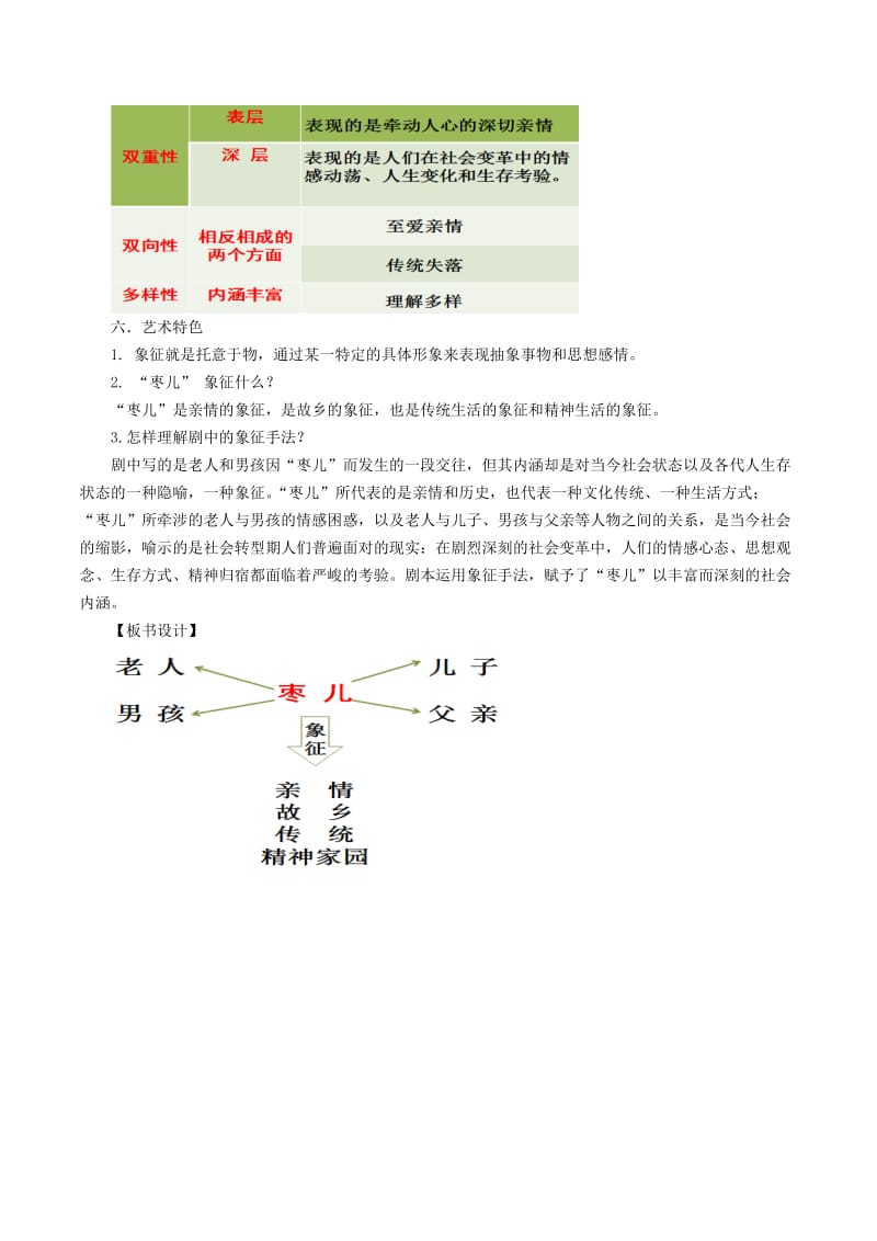 九年级语文下册 第五单元 19《枣儿》导学案 新人教版.doc_第3页