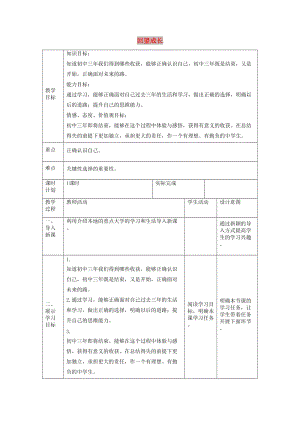 九年級(jí)道德與法治下冊(cè) 第三單元 走向未來(lái)的少年 第七課 從這里出發(fā) 第1框 回望成長(zhǎng)教案2 新人教版.doc