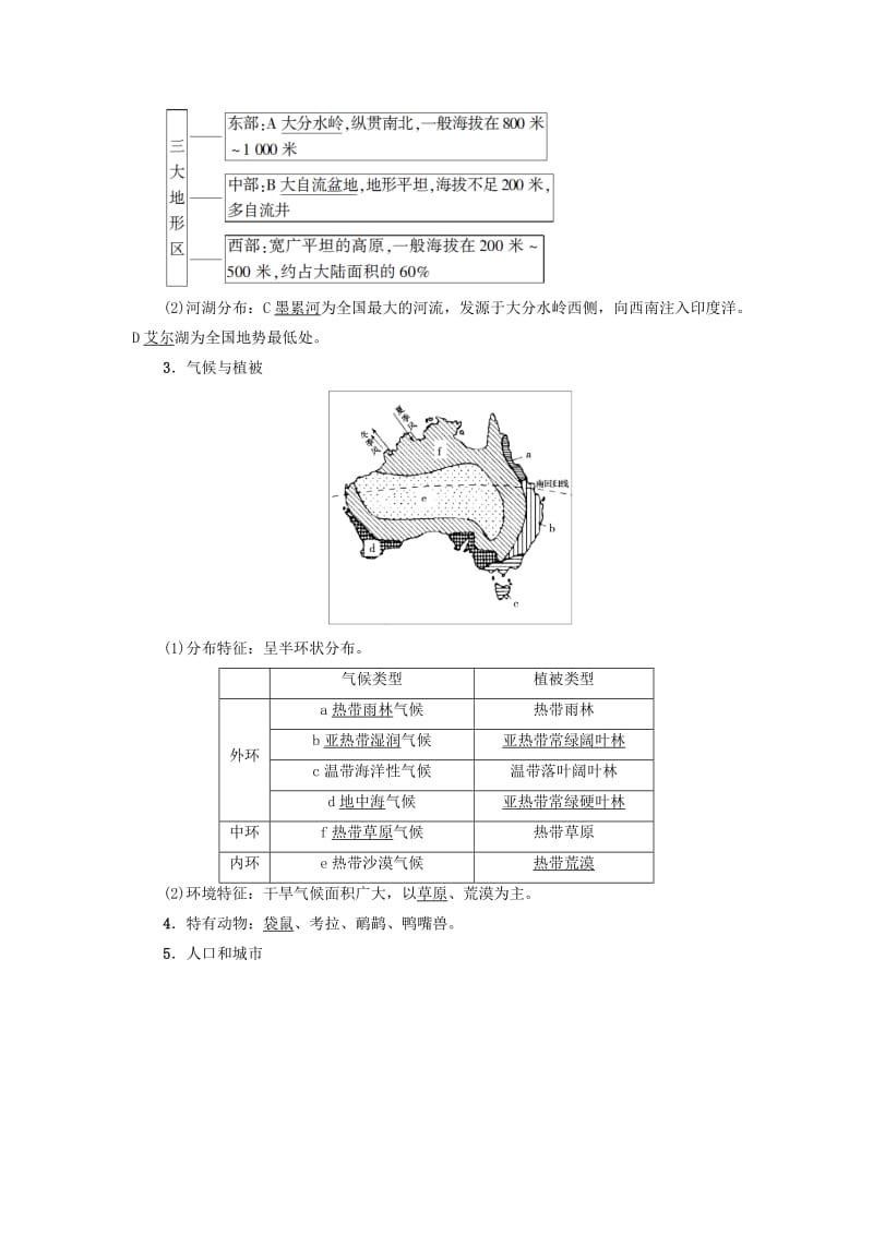 2019-2020年高考地理大一轮复习第3部分世界地理第2章世界地理分区和主要国家第7讲澳大利亚两极地区学案.doc_第2页