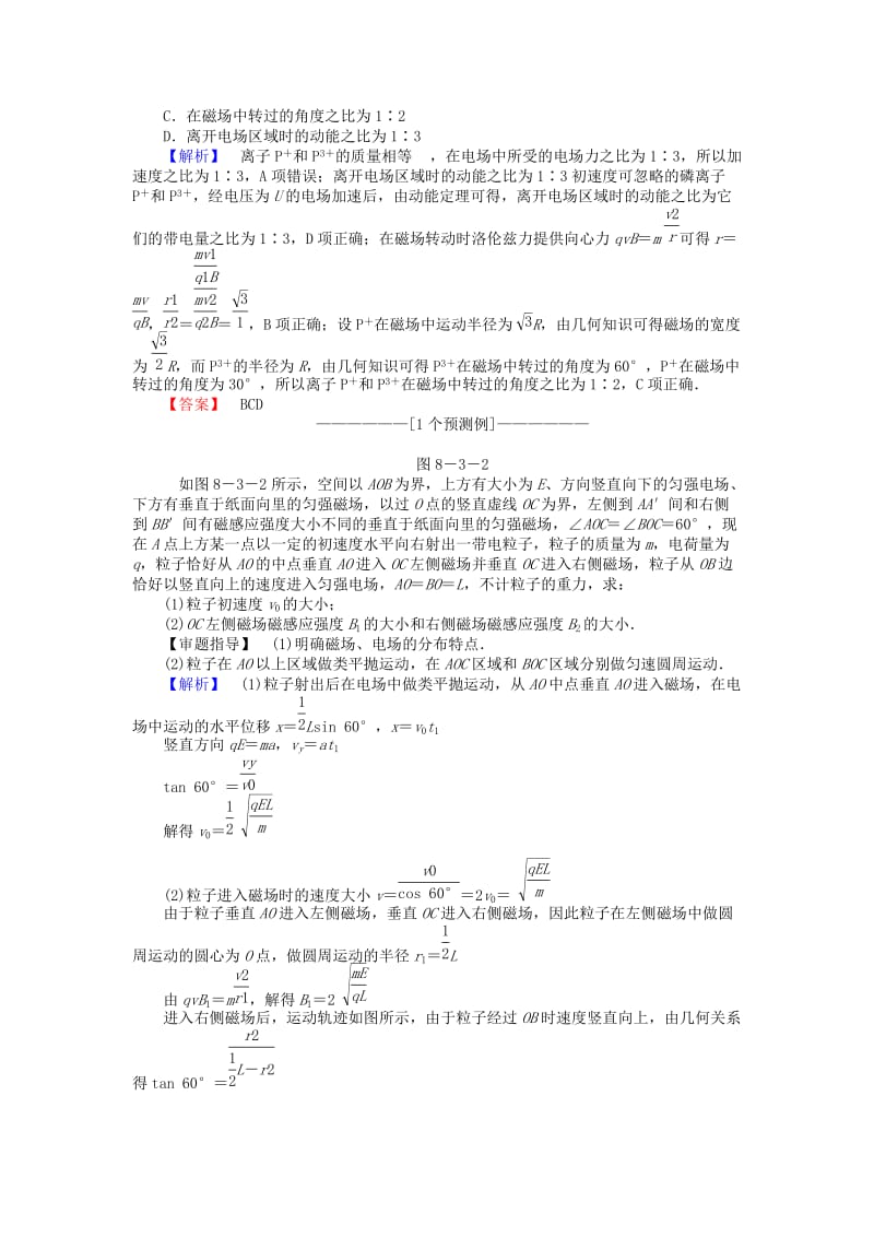 2019-2020年高考物理总复习讲义 第8章 加强1讲 带电粒子在复合场中的运动.doc_第2页