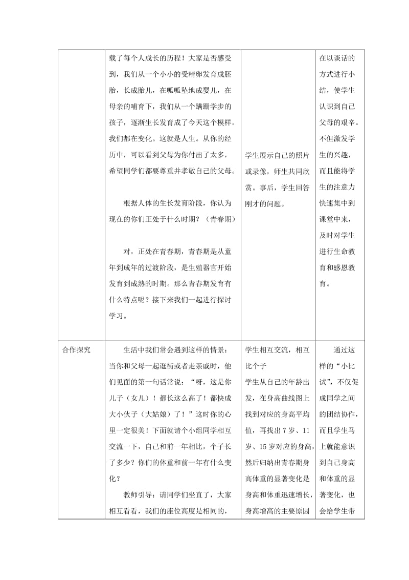 八年级生物上册 4.3.2《青春期发育》教案2 （新版）济南版.doc_第2页