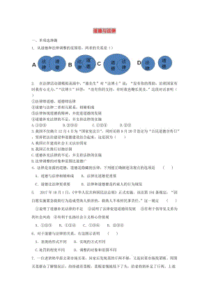 九年級道德與法治下冊 第四單元 踐行發(fā)展戰(zhàn)略 第11課 建設(shè)法治國家 第1框 道德與法律練習(xí) 蘇教版.doc