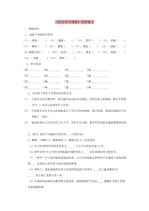 八年級(jí)語(yǔ)文上冊(cè) 第六單元 25《在太空中理家》同步練習(xí) 蘇教版.doc