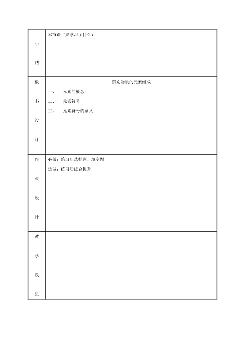 九年级化学上册 第2章 空气、物质的构成 2.4 辨别物质的元素组成（第1课时）教案 粤教版.doc_第3页