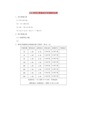 七年級(jí)數(shù)學(xué)上冊(cè) 第三章 有理數(shù)的運(yùn)算 3.5《利用計(jì)算器進(jìn)行有理數(shù)的運(yùn)算》隨堂練習(xí) （新版）青島版.doc