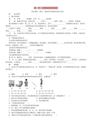 七年級(jí)科學(xué)上冊(cè) 第2章 觀察生物 第3節(jié) 生物體的結(jié)構(gòu)層次 第2課時(shí) 器官、系統(tǒng)和生物體的結(jié)構(gòu)與層次習(xí)題 浙教版.doc