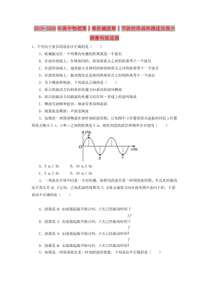 2019-2020年高中物理第2章機(jī)械波第1節(jié)波的形成和描述自我小測(cè)魯科版選修.doc