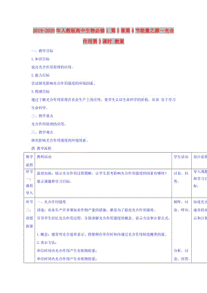 2019-2020年人教版高中生物必修1 第5章第4節(jié)能量之源—光合作用第3課時(shí) 教案.doc