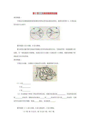 八年級生物上冊 6.15.1《人體內(nèi)物質(zhì)的運輸》例題解析 （新版）蘇科版.doc