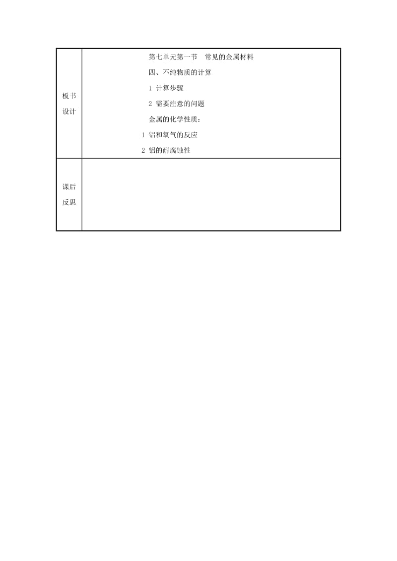 九年级化学全册 第七单元 7.1 常见的金属材料教案2 鲁教版.doc_第2页