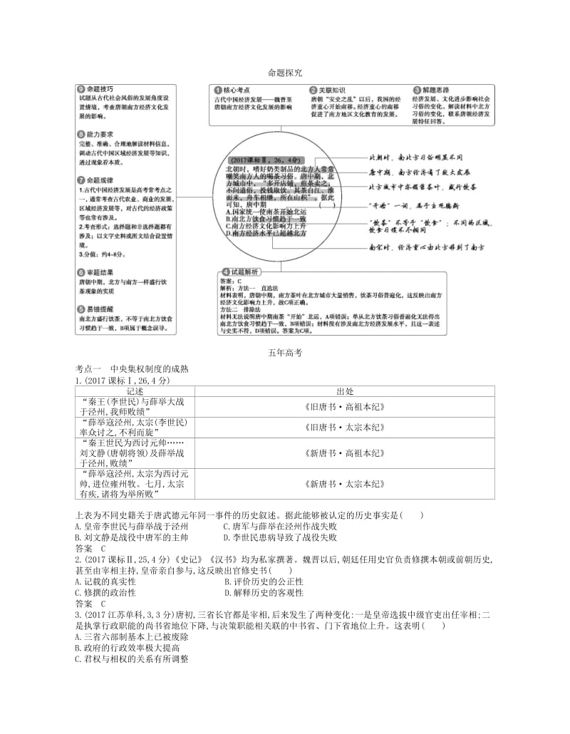 （新课标版）2019版高考历史一轮复习 第三单元 中国古代文明的曲折与繁荣——魏晋至隋唐讲学案.doc_第2页