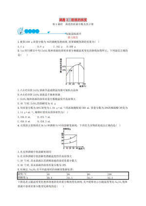 九年級化學(xué)下冊 第九單元 溶液 課題3 溶液的濃度 第1課時 溶質(zhì)的質(zhì)量分?jǐn)?shù)及其計(jì)算知能演練提升 新人教版.doc