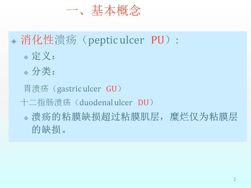 消化性溃疡内科学第8版2学时ppt课件_第2页