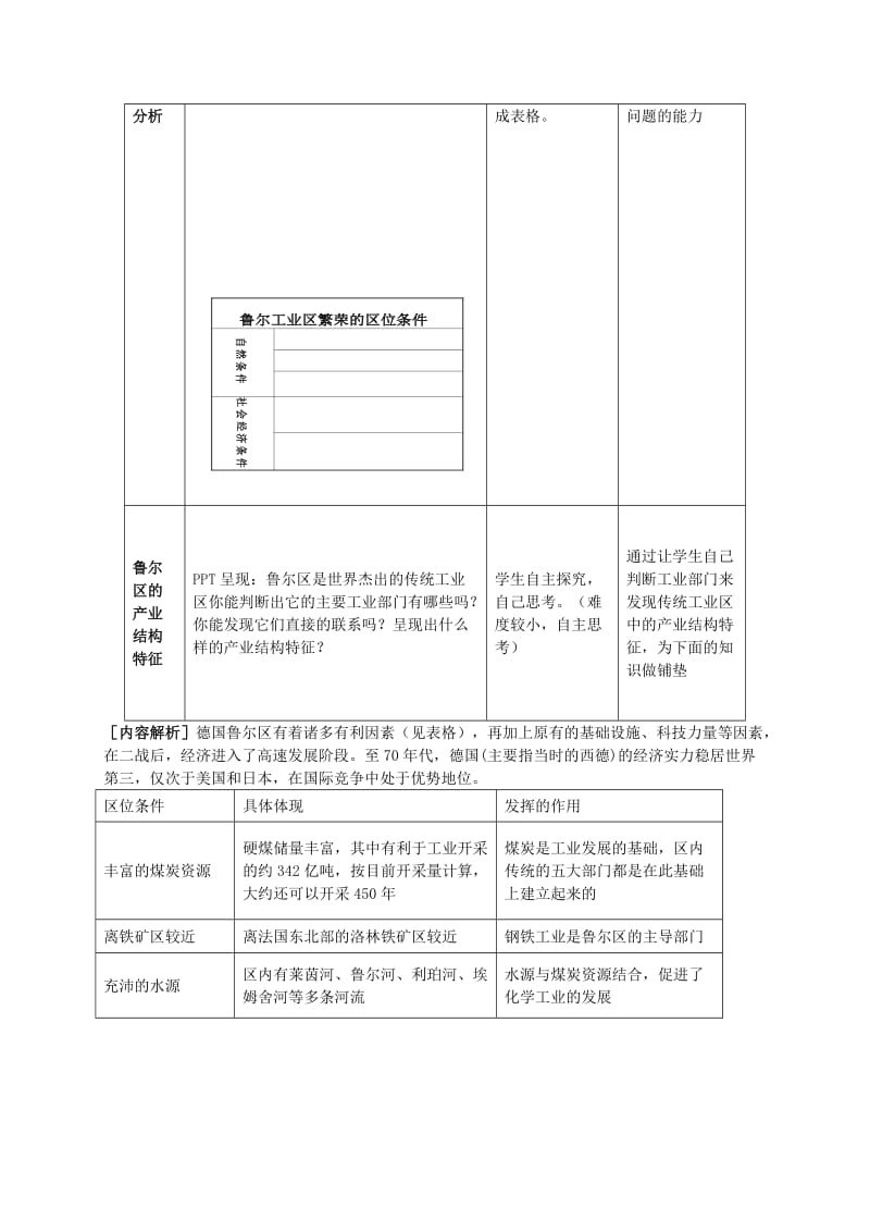 2019-2020年高中地理 3.2 资源开发与区域可持续发展 以德国鲁尔区为例教案 鲁教版必修3.doc_第3页